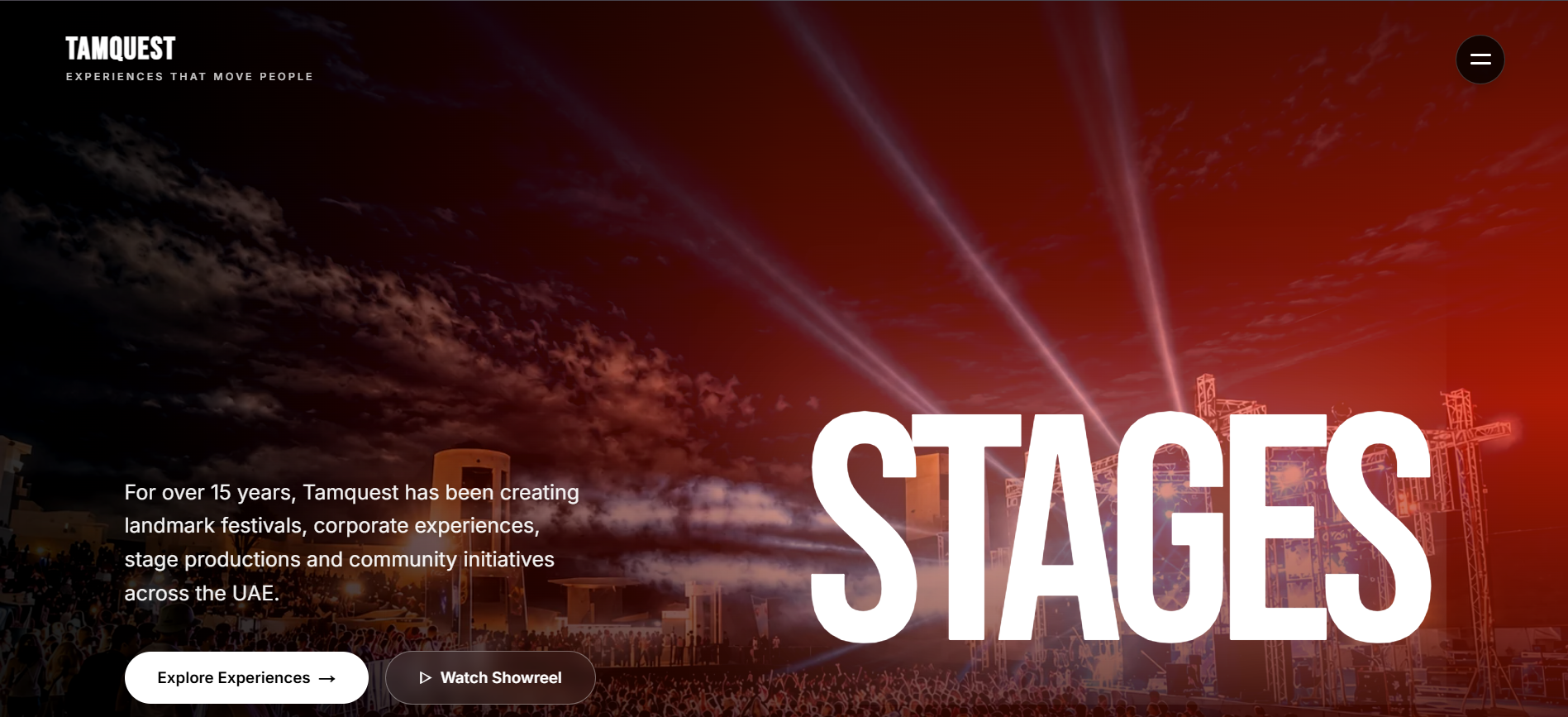 Tamquest Events UAE Website